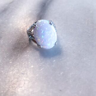 the dreamer's heirloom opal ring hand set in solid sterling silver