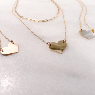 the Brave Heart necklace in 14K Solid Gold Fill