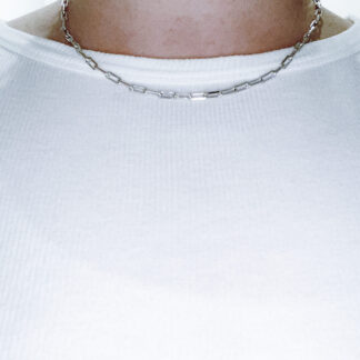 Linc Necklace: White Gold Edition in solid 14kt White Gold Fill