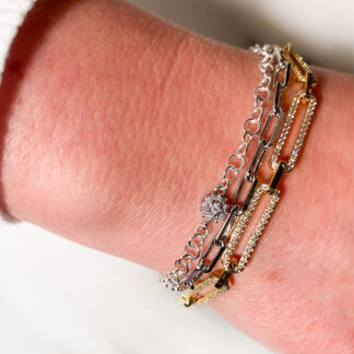 Linc Bracelet: White Gold Edition in solid 14kt White Gold Fill