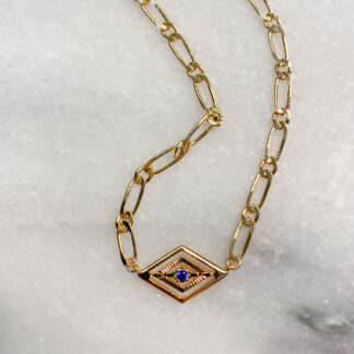 Eye of The Beholder Necklace in solid 24kt Gold Fill