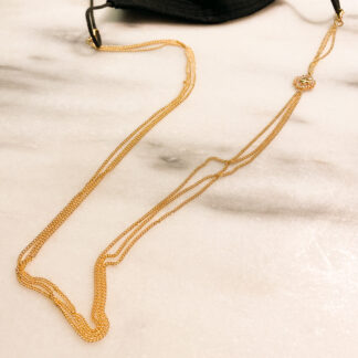 Gatsby Crystal 3-in-1 Chain: Sunglasses + Necklace + Mask